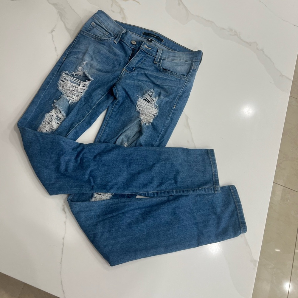 Flying Monkey distressed skinny jeans 26